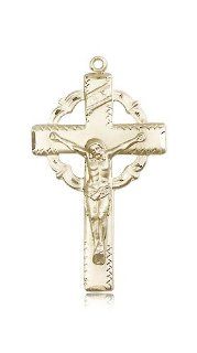 14kt Gold Crucifix Medal Jewelry