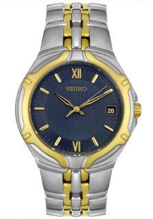 Seiko SGE514  Watches,Mens   Two Tone Blue Dial, Casual Seiko Quartz Watches