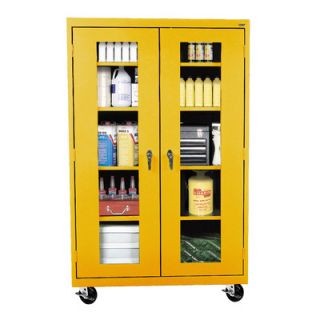 Sandusky Transport 46 Mobile Clear View Cabinet TA4V461872 Finish Yellow