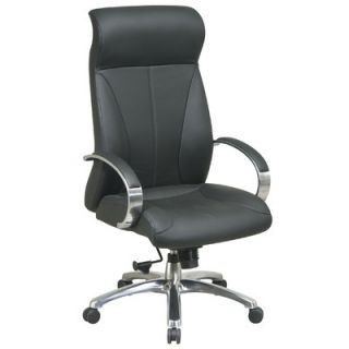 Office Star ProLine II Deluxe High Back Leather Executive Chair 8000