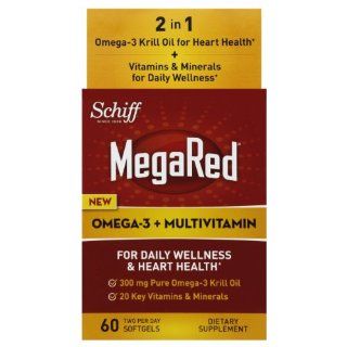 MegaRed Omega 3 Krill Oil Supplement + Multivitamin, 60 Count Health & Personal Care