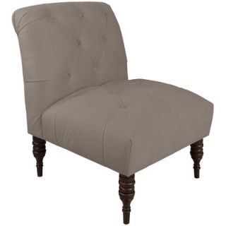 Skyline Furniture Regal Velvet Tufted Side Chair 6405RGLANTWHT / 6405RGLSMK C
