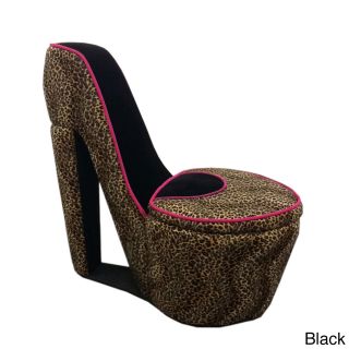 Cheetah Print High Heel Storage Chair