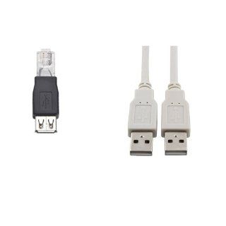 CommonByte USB A F to Ethernet RJ45 Adapter+6FT White A to A Cable Computers & Accessories