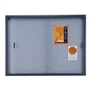 Quartet Enclosed Bulletin Board, Fabric/Cork/Glass 01428/2364S Color/Size Gr
