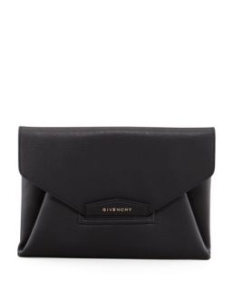 Antigona Sugar Envelope Clutch Bag, Black   Givenchy