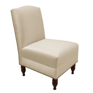 Skyline Furniture Nail Button Fabric Armless Chair 31 1GN BRSHNPRC