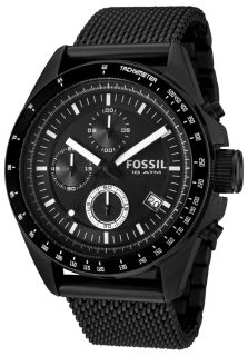 Fossil CH2609  Watches,Mens Decker Chronograph Black Ion Plated Mesh Stainless Steel, Chronograph Fossil Quartz Watches