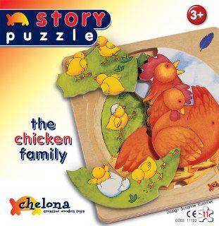 3 Layers Story Puzzle farm Chichen Family Toys & Games