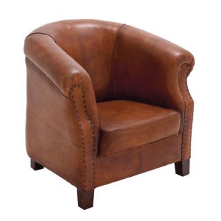 Woodland Imports Cushy Wood / Leather Captians Arm Chair 80876 / 80877 Color