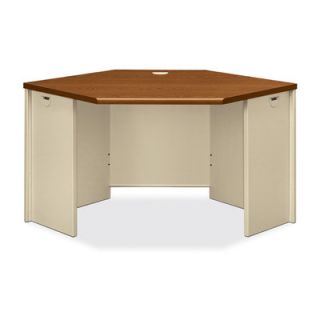 HON 38000 Series 24 W Corner Desk 38929 Finish Medium Oak/Putty