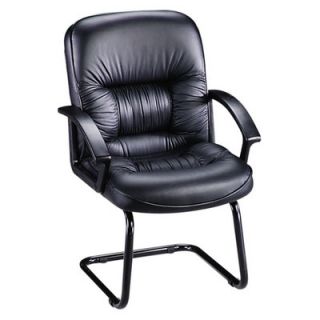 Lorell Leather Guest Chair with Sled Base LLR60114