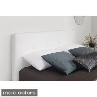 Button Tufted Blended Leather Headboard