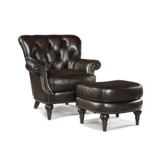 Palatial Furniture Hamilton Leather Arm Chair and Ottoman 363