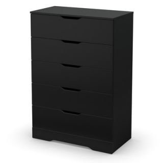 South Shore Holland 5 Drawer Standard Chest 3370035 / 3379035 Finish Pure Black