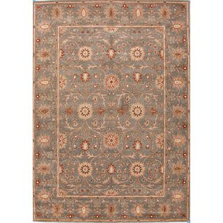 Hand tufted Traditional Oriental Pattern Green Rug (2 X 3)