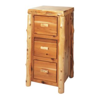 Fireside Lodge Traditional Cedar Log 3 Drawer File Cabinet 17050