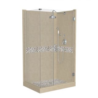 American Bath Factory Java 86 in H x 32 in W x 36 in L Medium with Accent Square Corner Shower Kit