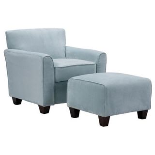 Handy Living Livingston Chair and Ottoman LPK1 CU AAA47 Color Sky Blue