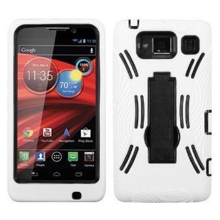 MYBAT AMOTXT926MHPCSYMS002NP Symbiosis Dual Layer Protective Case with Kickstand for Motorola Droid RAZR MAXX HD XT926   1 Pack   Retail Packaging   Black/White Cell Phones & Accessories
