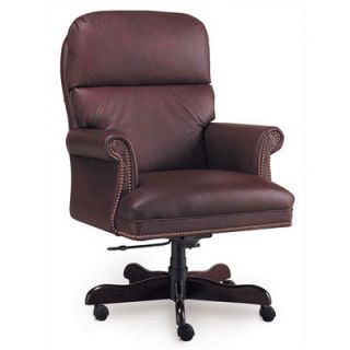 High Point Furniture High Back Executive Chair 192 Finish Honey Cherry, Leat