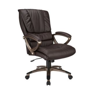 Office Star Work Smart High Back Executive Chair with Padded Arms ECH67101 EC