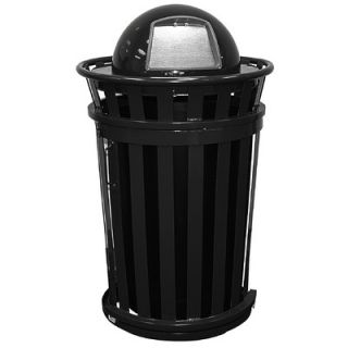 Witt Oakley Collection 36 Gallon Trash Receptacle with Slide Gate & Dome Top 