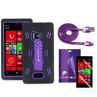 Fosmon Value Bundle for Nokia Lumia 928   Includes Fosmon PC + Silicone Hybrid Kickstand Case, Fosmon Clear Screen Protector, and Fosmon Micro USB Flat Cable Cell Phones & Accessories