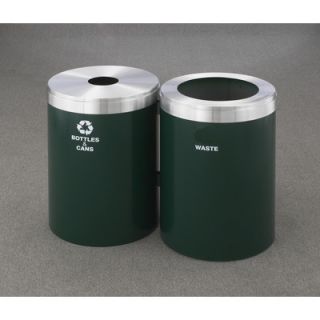 Glaro, Inc. RecyclePro Value Series Dual Unit Recycling Receptacle 2042 2 HG 