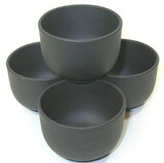 Set of 4 Black 3 oz Yixing Tea Cups   Teapots