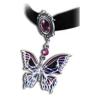 Death's Head Butterfly Choker from Alchemy Gothic Choker Necklaces Jewelry