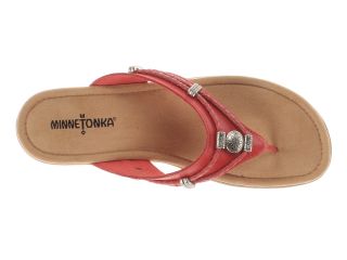 Minnetonka Silverthorne Thong Coral Leather