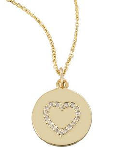 Heart Disc Necklace   KC Designs