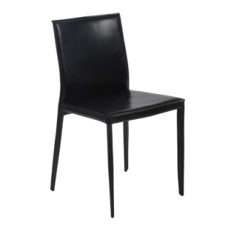 Eurostyle Shelby Leather Guest Chair 02351 Upholstery Black Leather