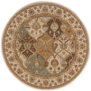 Nourison Modesto Oriental pattern Beige Rug (53 Round)