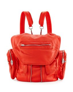 Marti Convertible Lambskin Backpack, Cola Red   Alexander Wang
