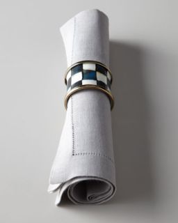 Four Courtly Check Napkin Rings   MacKenzie Childs