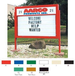 Marquee Changeable Sign System with Optional Symbol Case in Multiple Colors Color Black  Yard Signs  Patio, Lawn & Garden