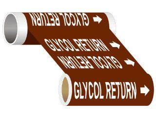 ASME A13.1 Glycol Return Label PIPE 23535 WR WHTonBrown Chemical / Gas  Business And Store Signs 