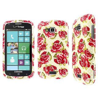 Red Pink Flower Polka Dot Hard Case Cover for Samsung ATIV Odyssey SCH I930 Cell Phones & Accessories