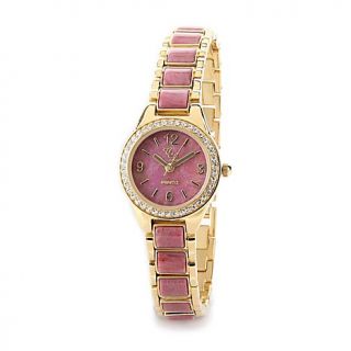 Colleen Lopez "Color Me Timeless" Gemstone Link Bracelet Watch