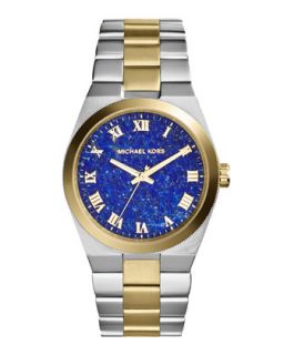 Mid Size Channing Silver Color/Golden Stainless Steel Three Hand Watch  