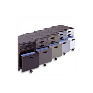 Studio RTA 3 Drawer Mobile File Cabinet 185xx Finish Pewter/Black