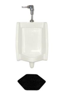 WizKid Fiber Classic Diamond Urinal Mat, 16 3/4" Width x 20 1/2" Length x 1/4" Thickness, Black (Pack of 4) Floor Matting