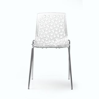 Aeon Furniture Contemporary Dakota Side Chair AE8091 Clear / AE8091 Red Color