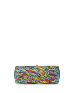 Striped Crystal Clutch Bag   Judith Leiber Couture