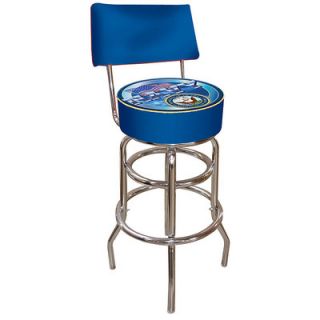 Trademark Global United States Navy Bar Stool with Cushion MIL1100 USN