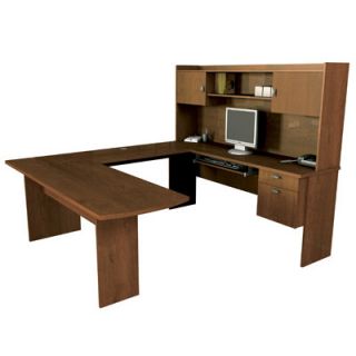 Bestar Omega U Shape Desk Office Suite 52418 68 / 52418 63 Finish Brown