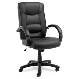 Alera Strada Series High Back Office Chair ALESR41LS Leather Black Leather