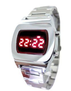 LED Watch Tx8 Multifunction Red Display Digital 70s Retro Chrome Watch  Limited Edition   Collectors Model Watches